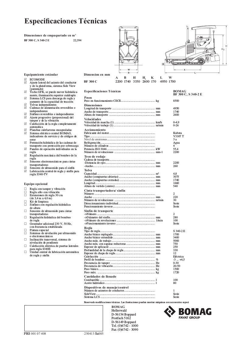 BOMAG BF 300 C Extendedora de asfalto 2