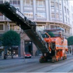 Fresado de asfalto en varias calles de León